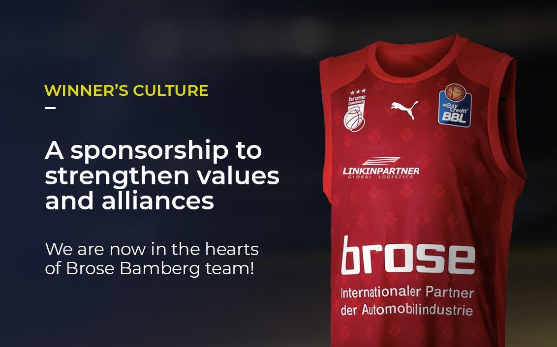 By the side of the team’s red shirt, it is written: WINNER’S CULTURE, A sponsorship to strengthen values and alliances. We are now in the hearts of Brose Bamberg basketball team!